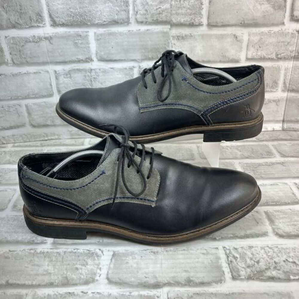 Original Penguin Plain Toe 2 Men's Size 13 Black and Gray Leather Dress Shoes